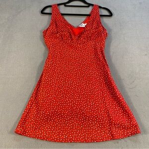 Princess Polly Women’s Nellie Red Floral Sleeveless Mini Dress, Side zipper, 4